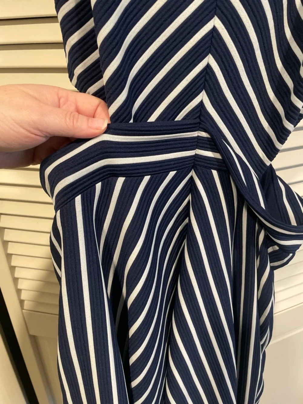 Hutch Women’s Navy and White Striped Tie-Waist Dress - Picture 5 of 8